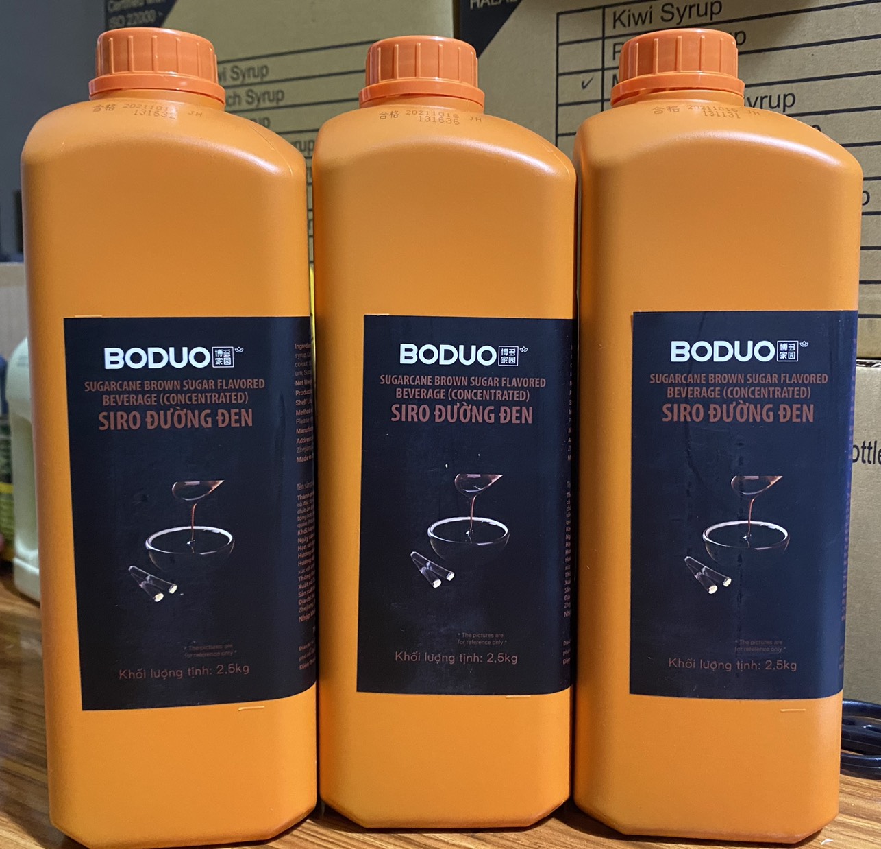 Siro đường đen Boduo can 2.5kg