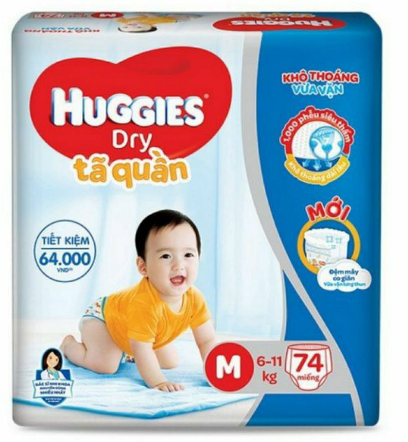 Tả quần huggies M74, L68, XL62 ,XXL56