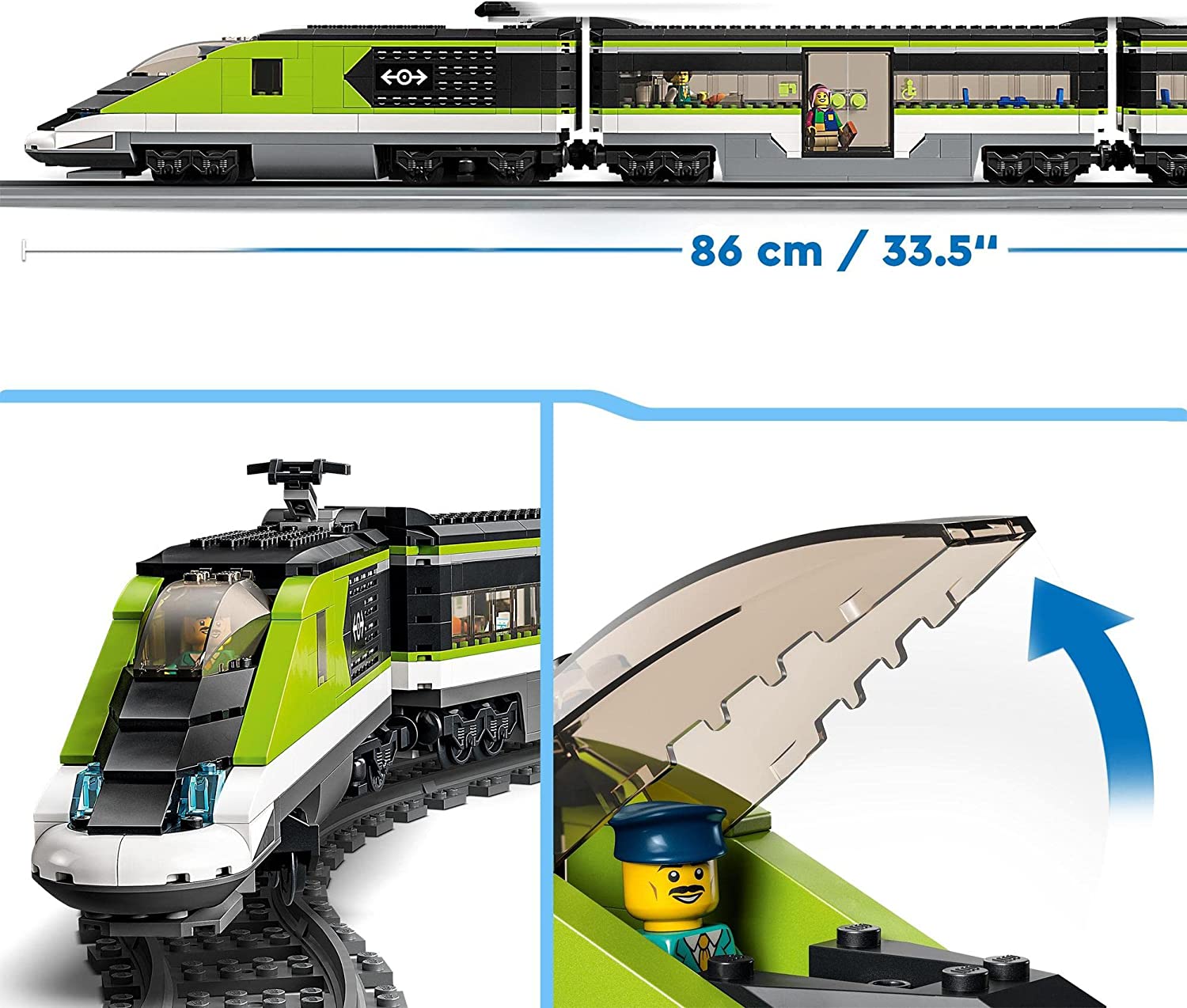 [HAPPY BRICKS] LEGO  CITY - 60337 - TÀU KHÁCH TỐC HÀNH