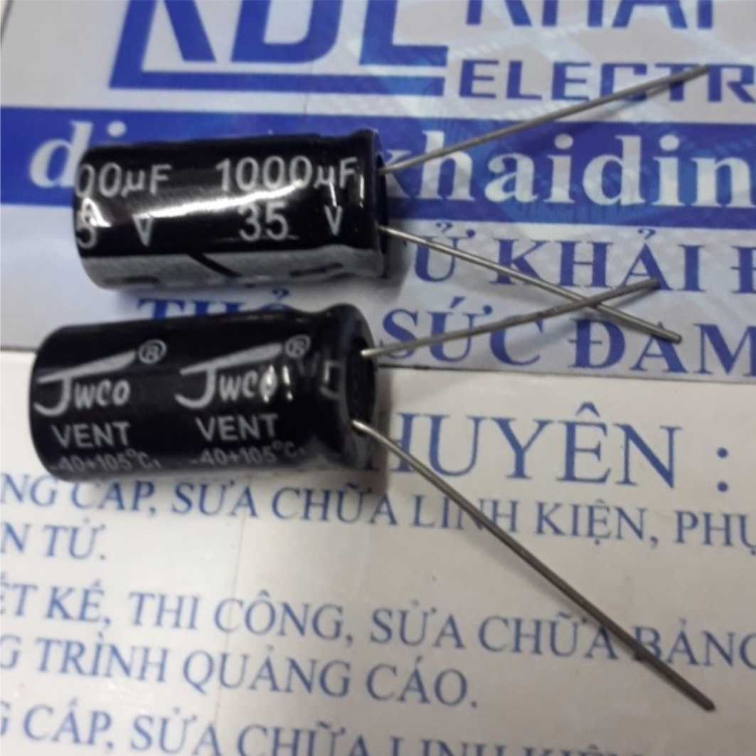 10 con TỤ HÓA, TỤ PHÂN CỰC 1000uf 35V   kde1814