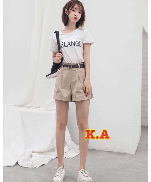 Quần kaki đùi gập gấu(không thắt lưng ) HARI0121