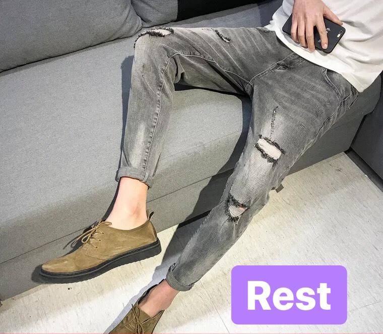 QUẦN JEAN NAM CHẤT BÒ XÁM WASH MÀI XƯỚC MẪU MỚI SOÁI KA 2020 EV-075- - EVEREST FASHION