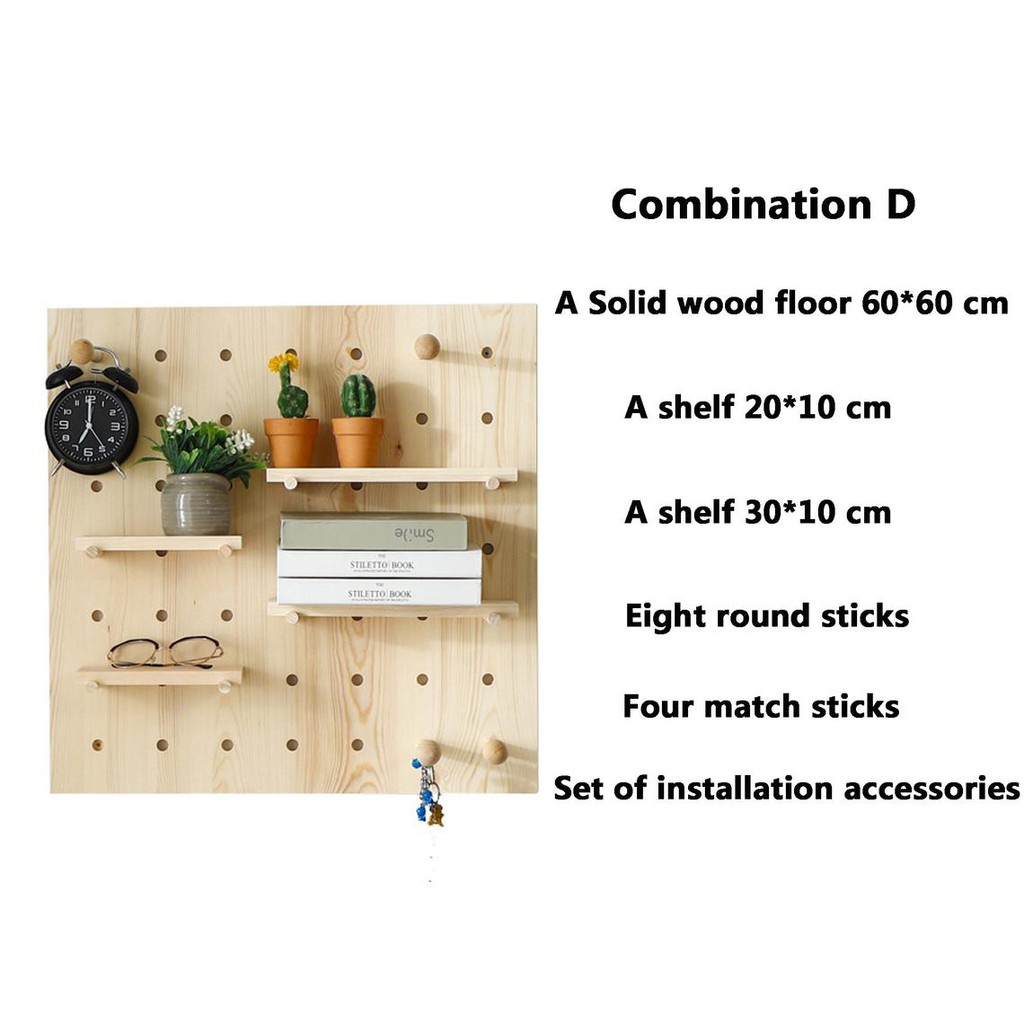 Kệ gỗ Pegboard treo tường thông minh TWS01