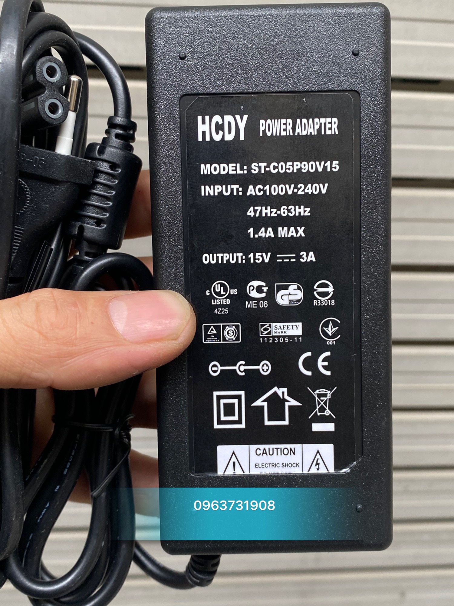 Bộ sạc loa kéo 15v3a cho loa ne108, ne109 loại cao cấp