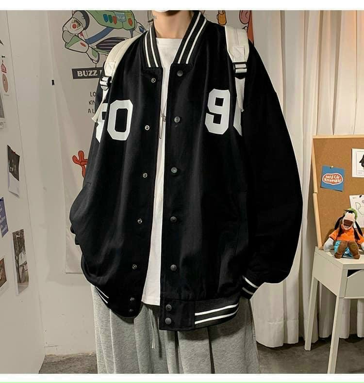 ÁO KHOÁC DÙ BOMBER NAM NỮ UNISEX IN CHỮ NỔI AKBB90 VẢI MERO 2 LỚP CAO CẤP KHÔNG XÙ LÔNG KHÔNG RA MÀU BLACKWHITE1