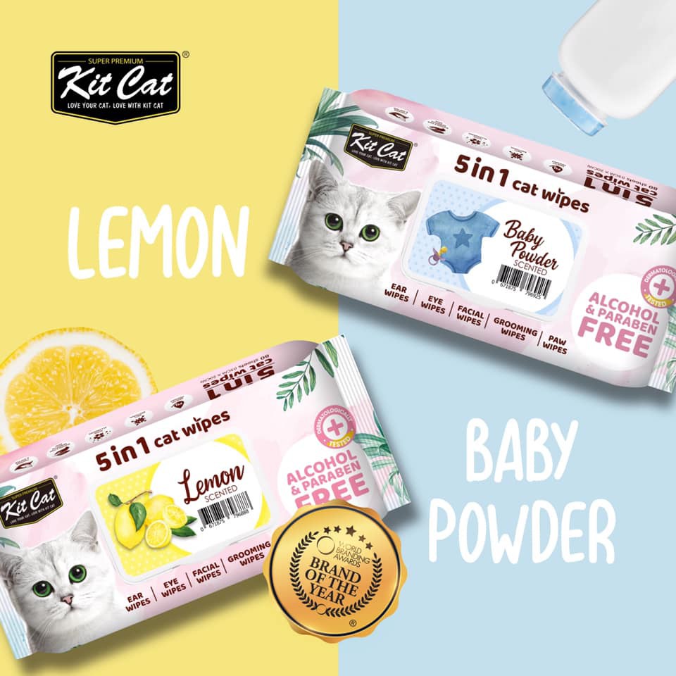 Khăn ướt kháng khuẩn vệ sinh cho mèo Kitcat