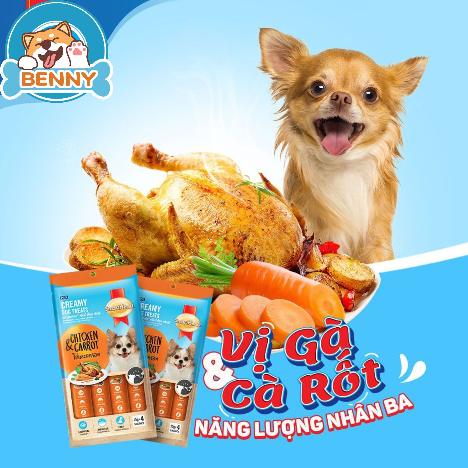 Súp Thưởng Smartheart Creamy Cho Chó Mọi Lứa Tuổi - 60G