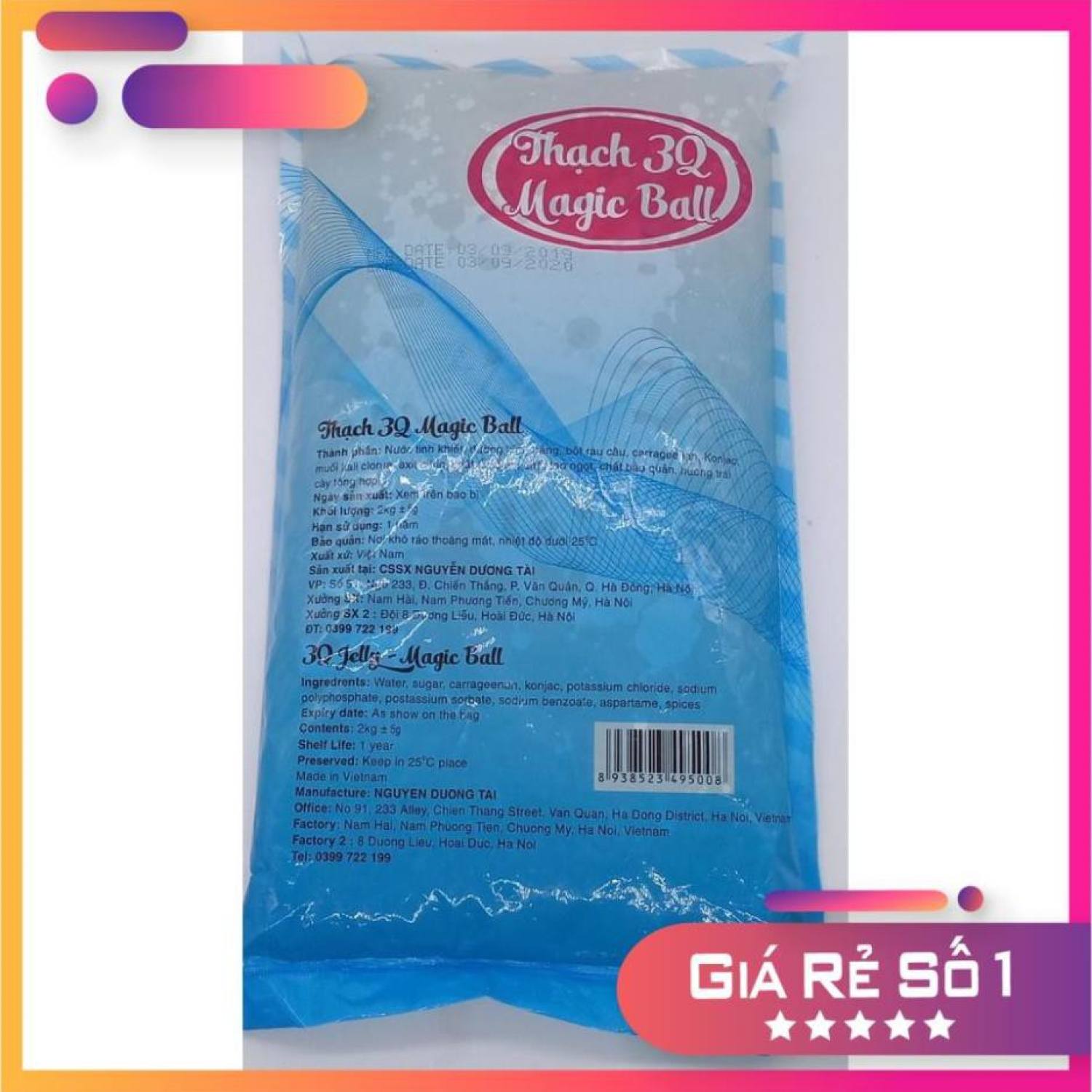 [Nhập RS0822 giảm 30k cho đơn 99k]Thạch trân châu trắng 3Q chia lẻ 200g