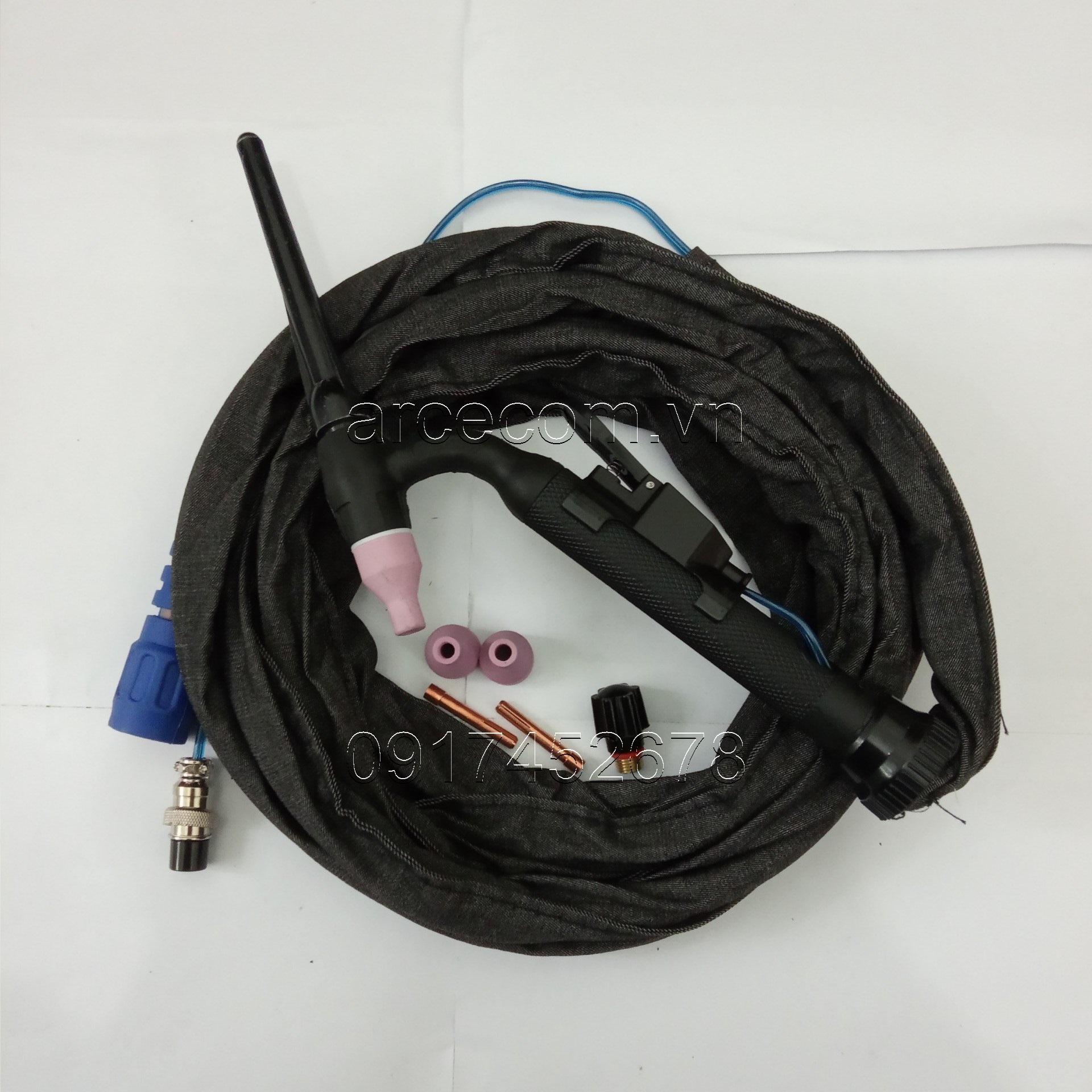 Bộ dây hàn tig QQ150 8 mét - cổ mềm