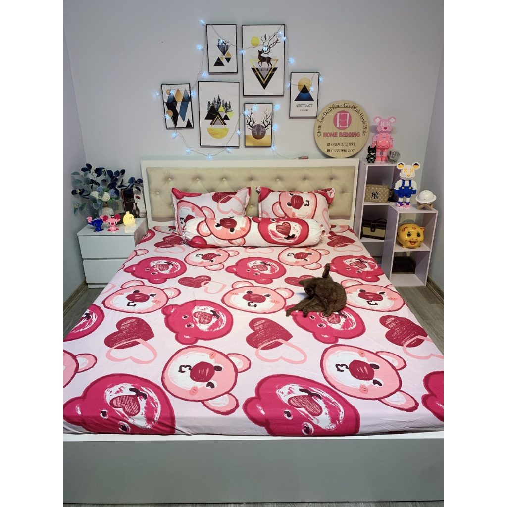 Bộ ga gối 3 món poly cotton hàng loại 1