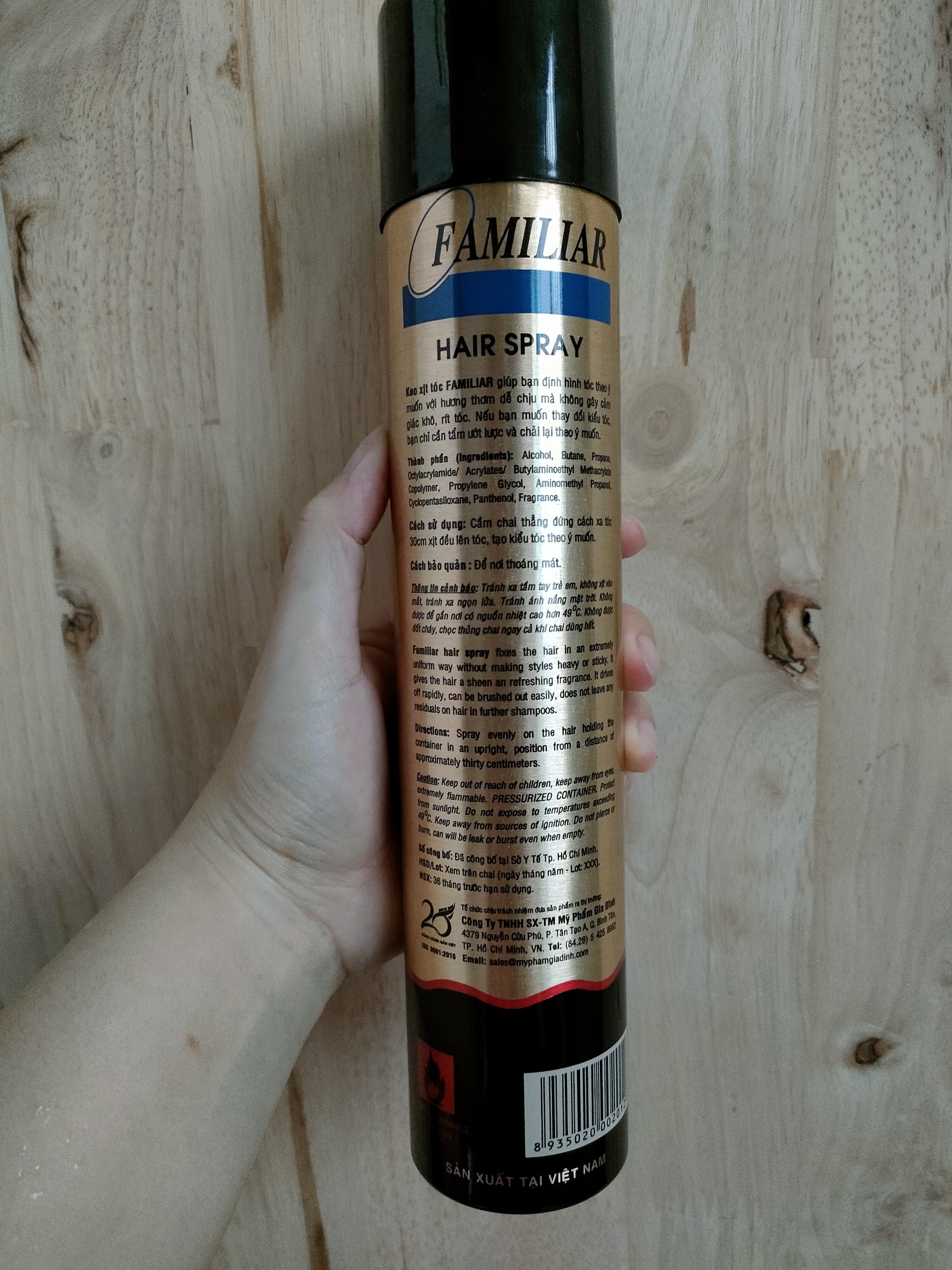 Keo xịt tóc Familiar 400ml ĐỒNG