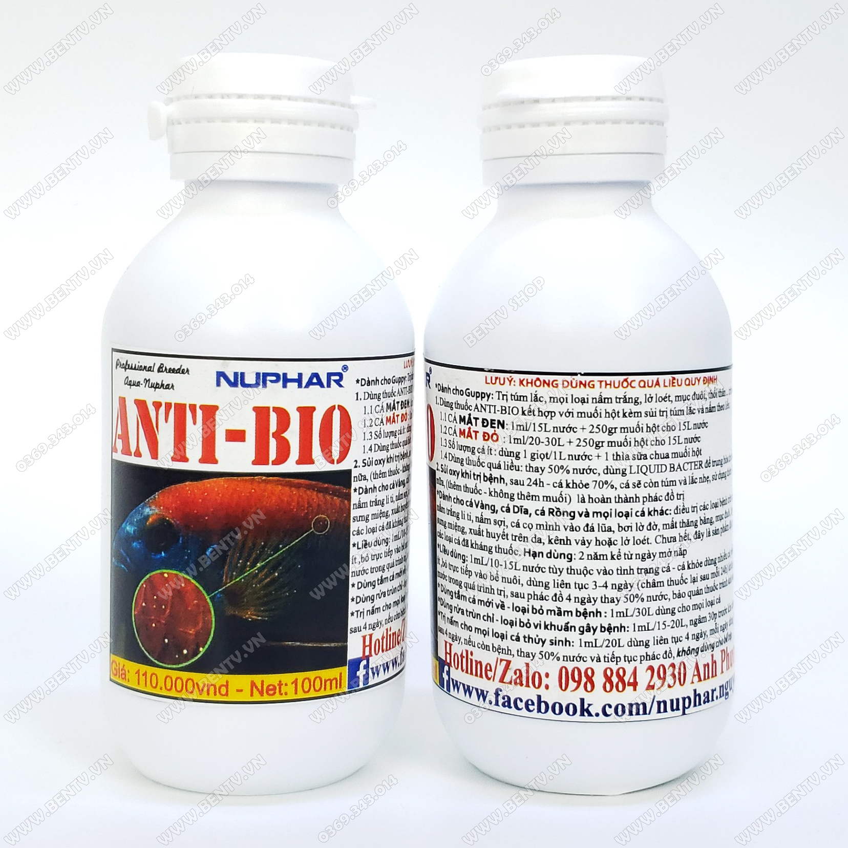 Nuphar ANTI BIO - Diệt Nấm, Mục Đuôi Cho Cá Cảnh