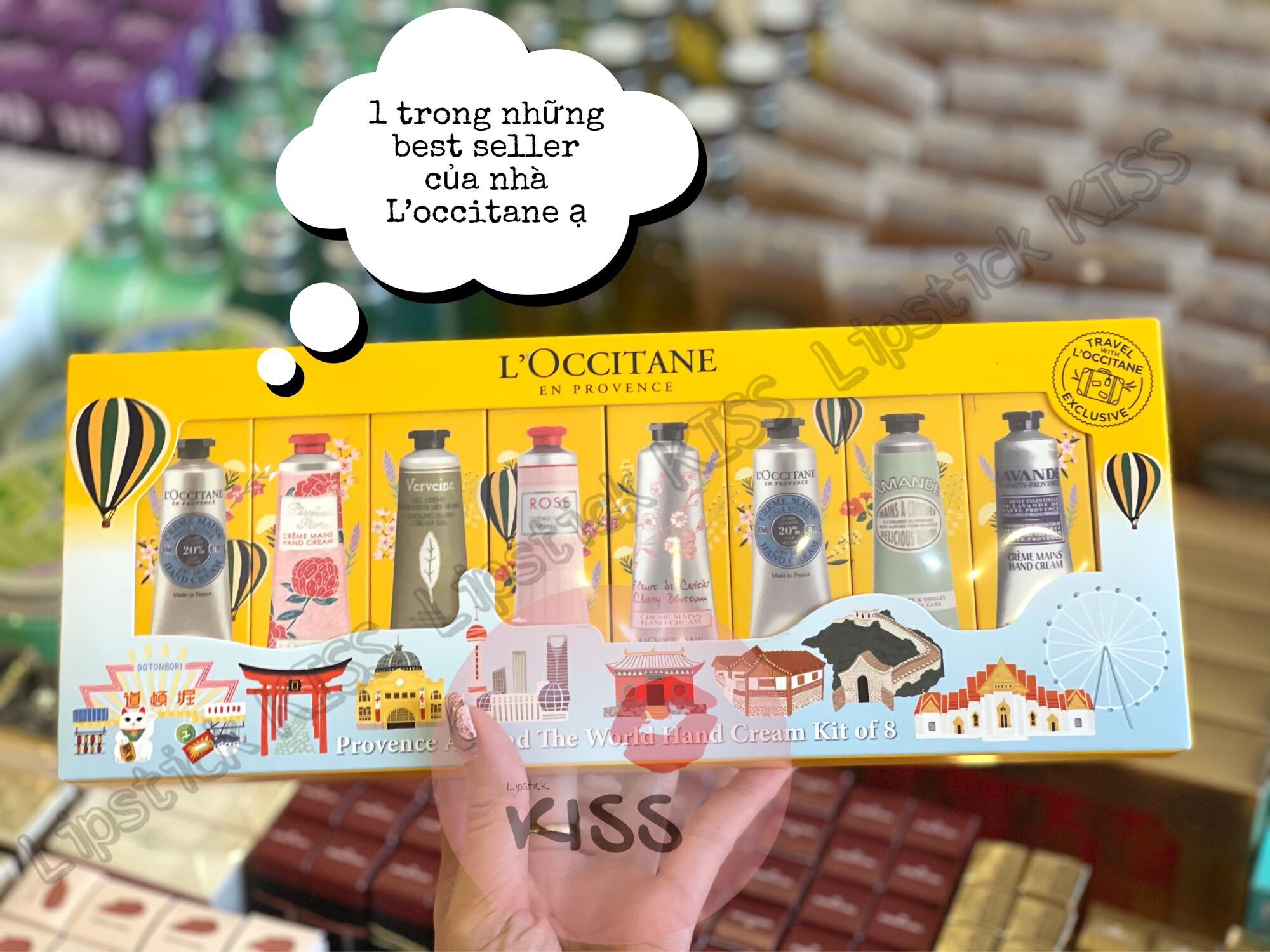 - Set kem dưỡng da tay L’occ!tane 8x30ml - Kiss cosmetics