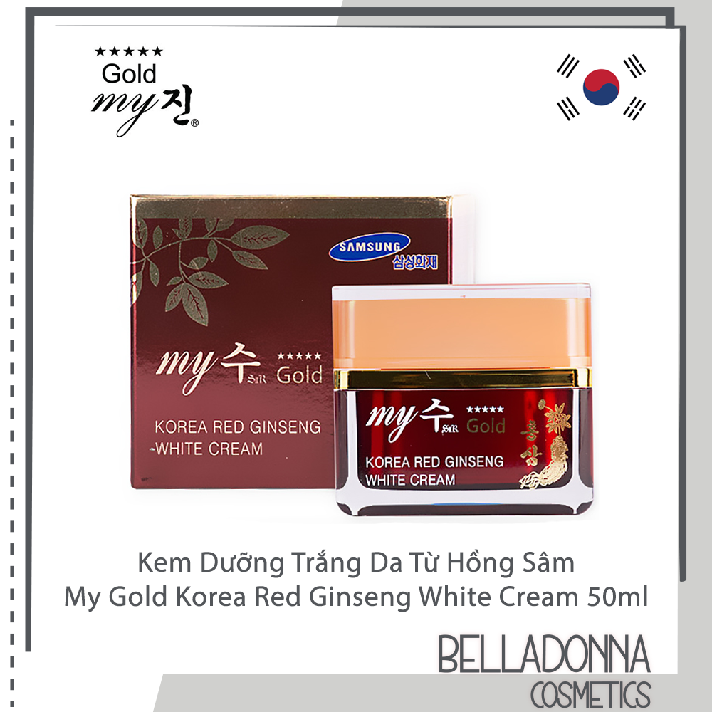 Kem sâm dưỡng trắng da My Gold Korea Red Ginseng White Cream 50ml