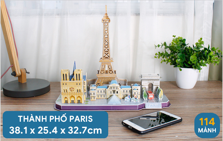 Đồ chơi mô hình lắp ráp giấy CubicFun 3D - Thành phố Paris