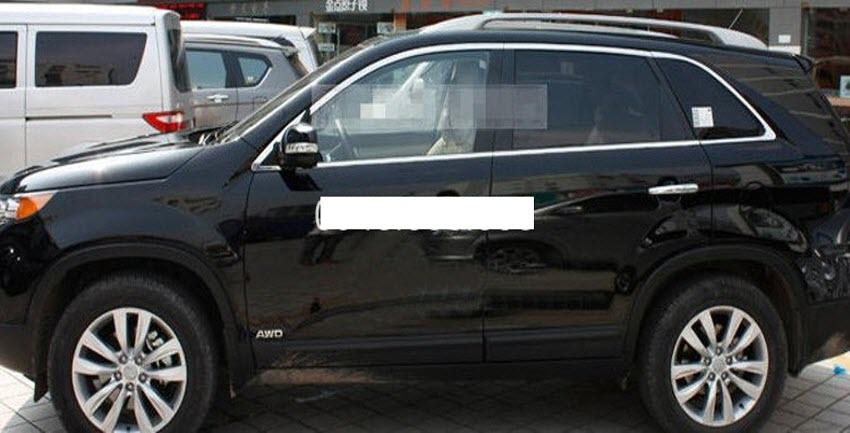Viền inox quanh kính Kia Sorento 2014-2020