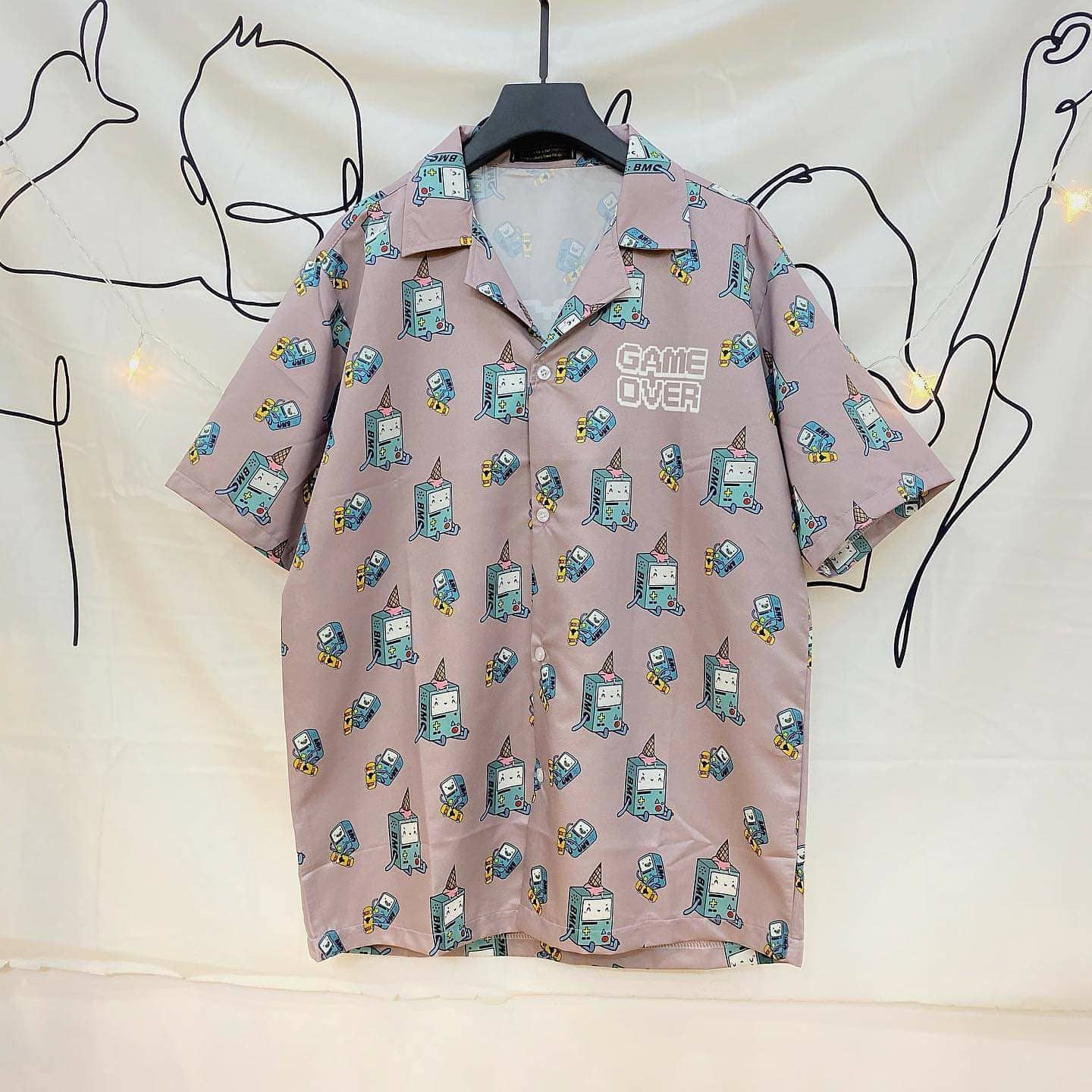 [HCM]ÁO SƠMI BMO UNISEX (XÁM - TRẮNG)