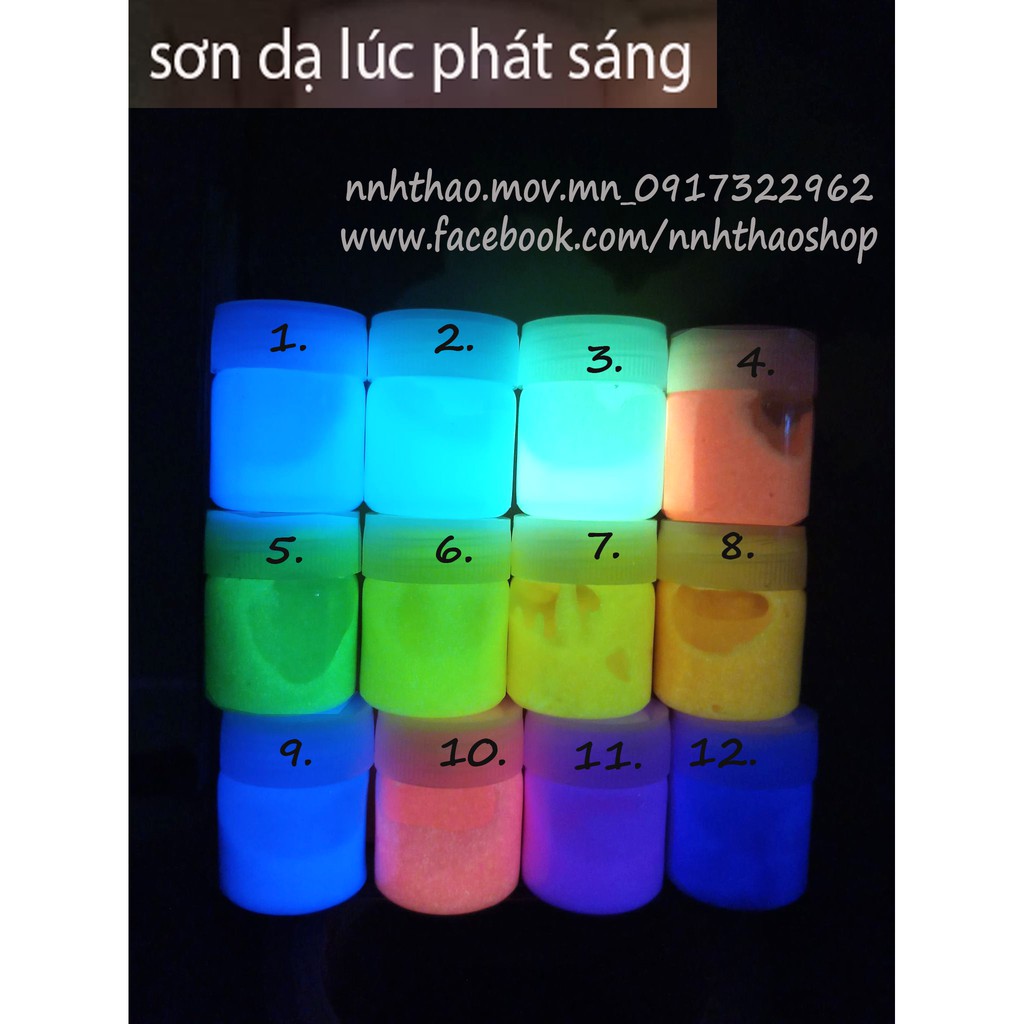 Sơn Dạ Quang / Màu Dạ Quang Hũ 20Ml