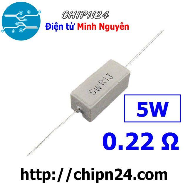 [3 con] (F136) Điện Trở Công Suất 0.22R 5W