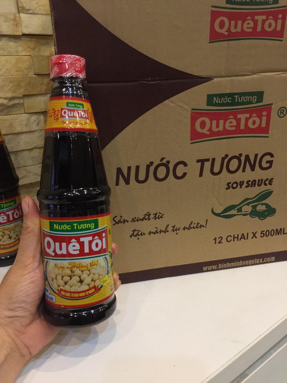 NƯỚC TƯƠNG  XÌ DẦU QUÊ TÔI CHAI 500 ML