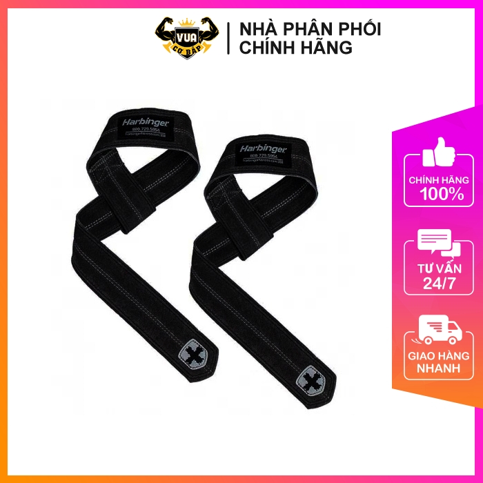 [HCM]Dây Kéo Lưng Tập Gym Harbinger Leather (Da Thật) - Đen