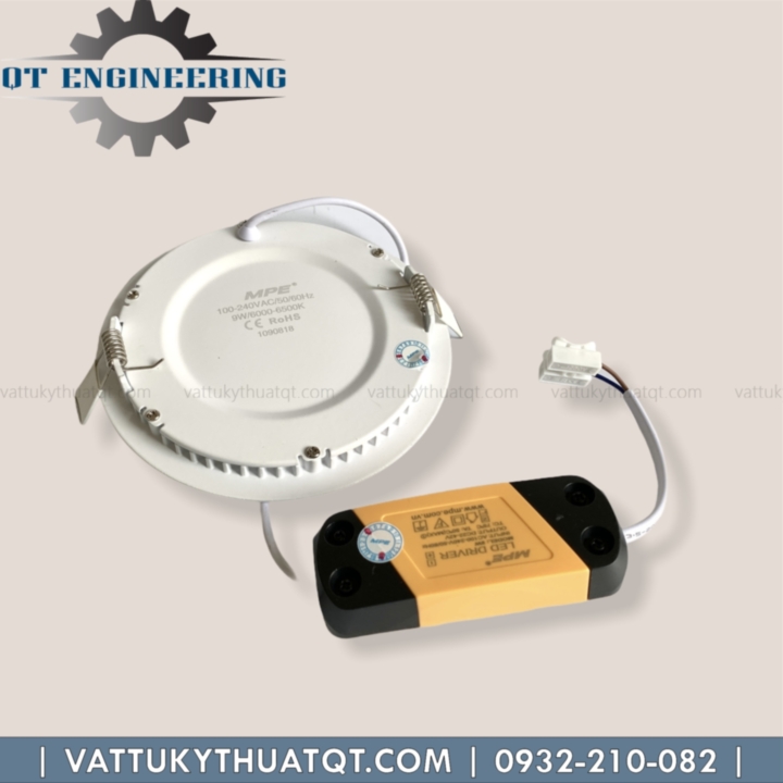 ĐÈN LED PANEL ÂM TRẦN TRÒN 9W MPE (RPL-9) | VATTUKYTHUATQT.COM