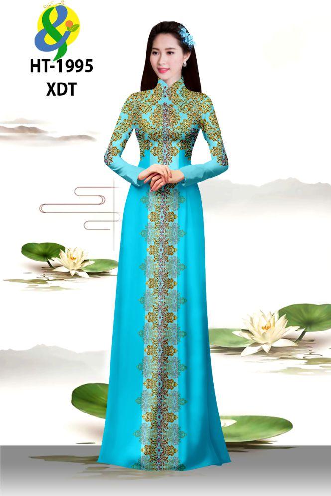Vải áo dài họa tiết hoa văn thổ cẩm HT-1995