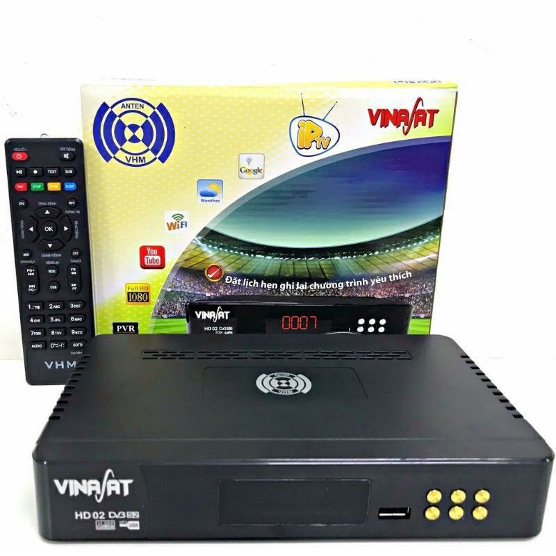 [HCM]Bộ Truyền Hình Vệ Tinh Vinasat HD-02+ (THVL12 ANTV TTXVN.HD Miễn Phí)