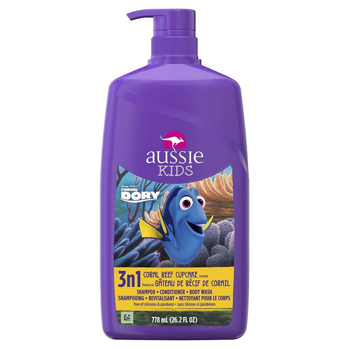 [HCM]SỮA TẮM GỘI XÃ CHO BÉ 3IN1 AUSSIE KIDS 778ML