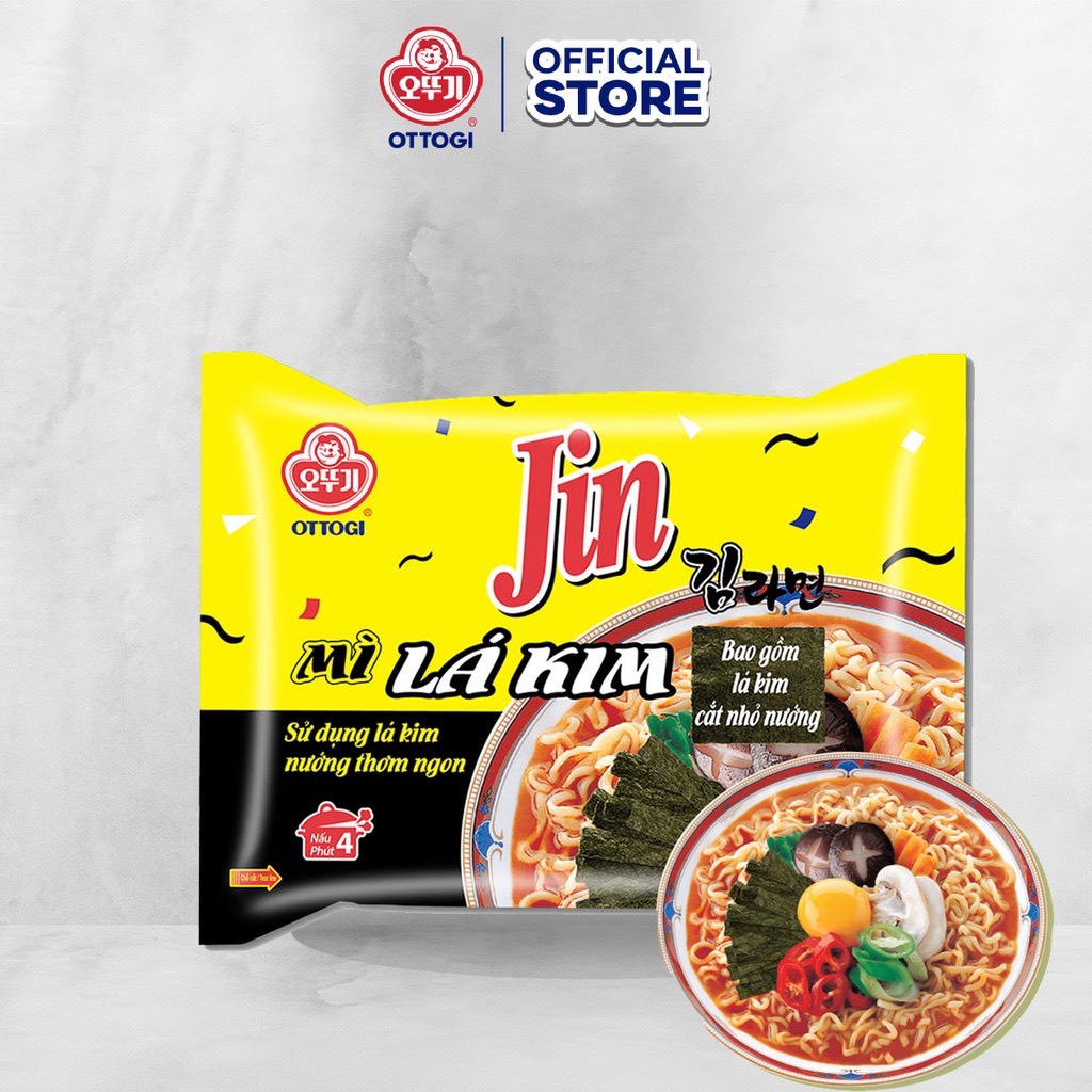 Combo 10 gói - Mì lá Kim OTTOGI 122g,
