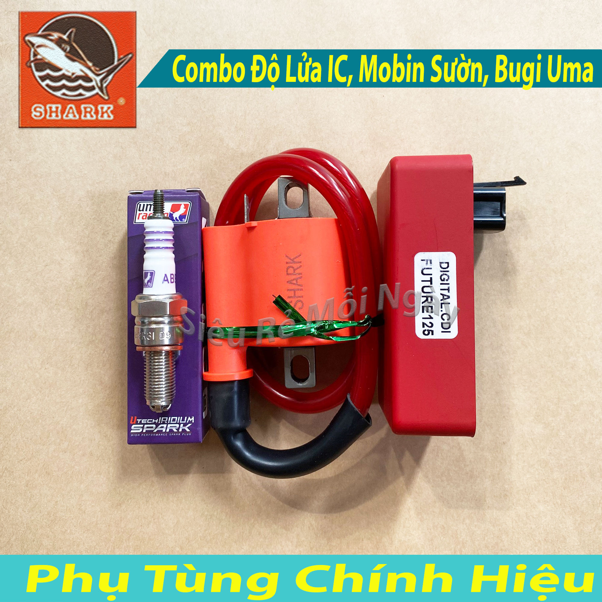 [HCM]Combo Độ dàn lửa IC Mobin Bugi Uma cho Wave Alpha 110 Blade 110 Future 125 SHARK Malaysia