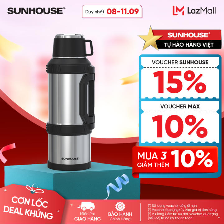 Phích giữ nhiệt đa năng 3.6L inox 304…