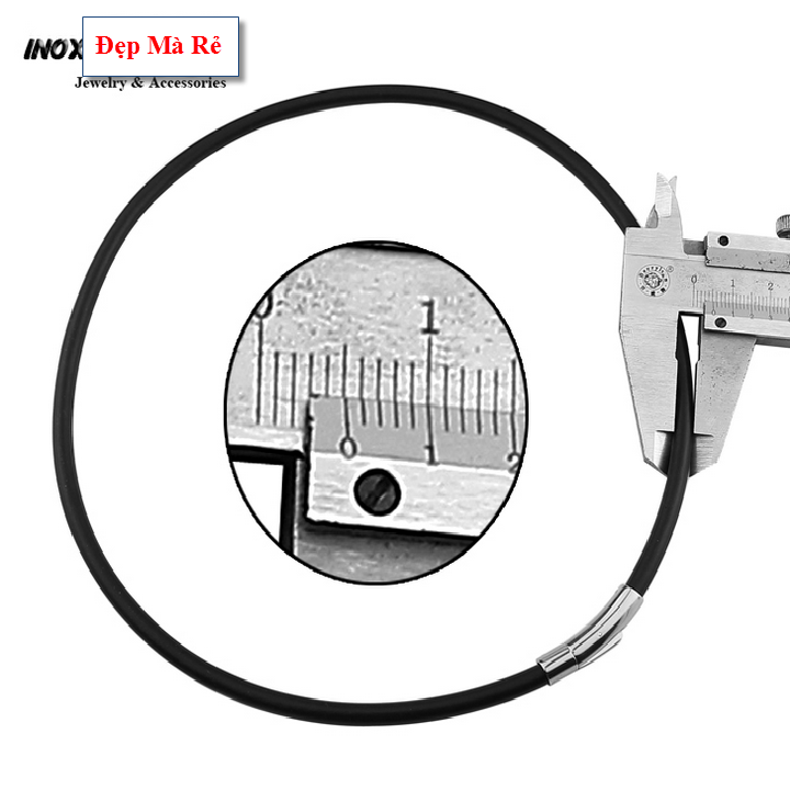 Dây chuyền Nam dây cao su nhiều size khóa inox cao cấp - Cam kết 1 đổi 1 nếu hoen gỉ sét