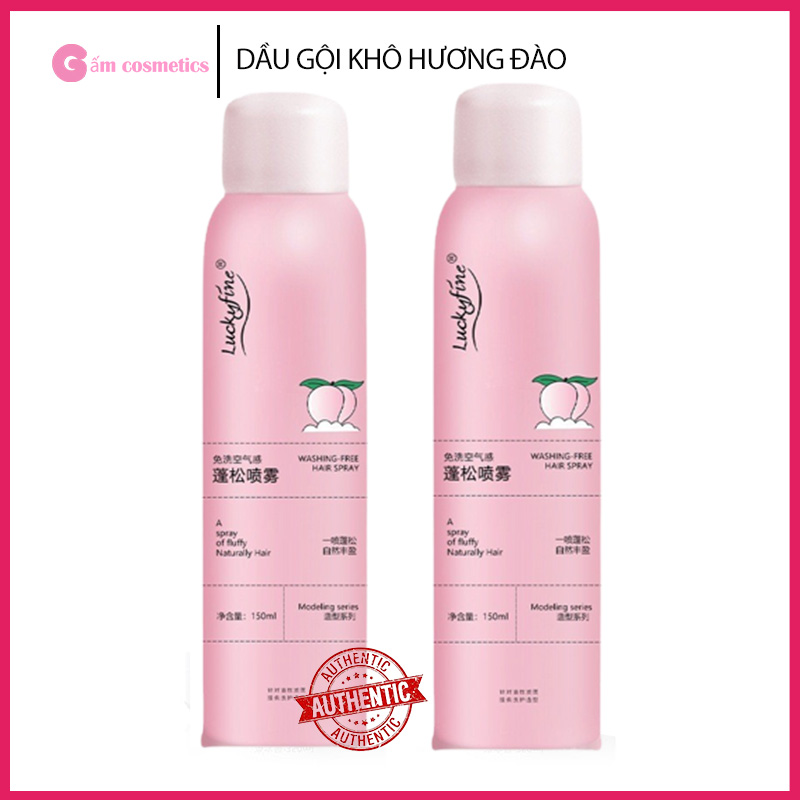 Dầu gội khô đào xịt tóc Fine 150ml tốt làm sạch tóc bồng bềnh suốt 8 tiếng