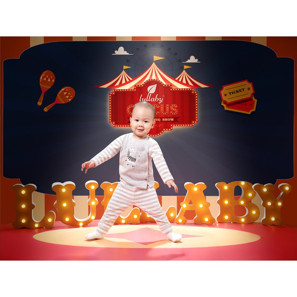 Bộ dài tay cài lệch băng lông Lullaby