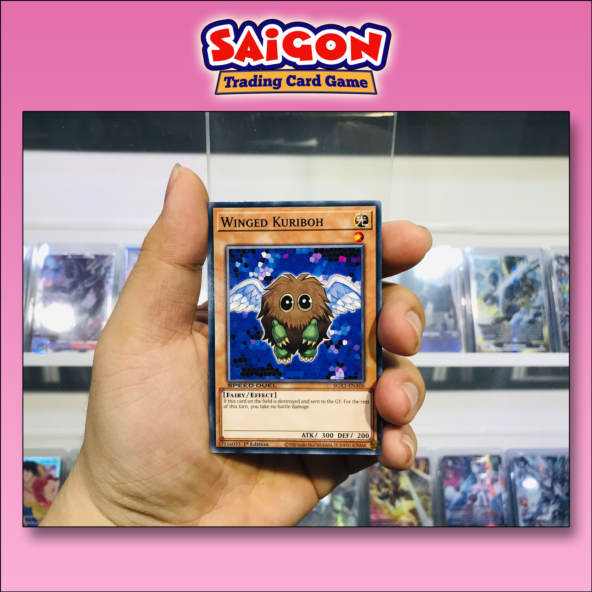 Thẻ bài yugioh mã sgx1-ena06 - winged kuriboh - common - 1st edition