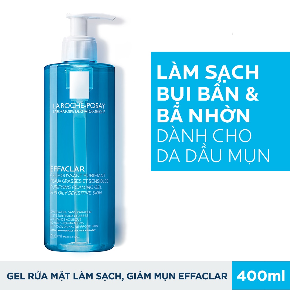 Sữa rửa mặt cho da dầu mụn la roche-posay effaclar 400ml