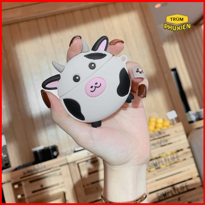 ☘️ Case Airpods ☘️ "Bò Sữa" Siêu Kute Vỏ bao Airpod 1/2 và tai nghe i11 i12 i18 i100 ...