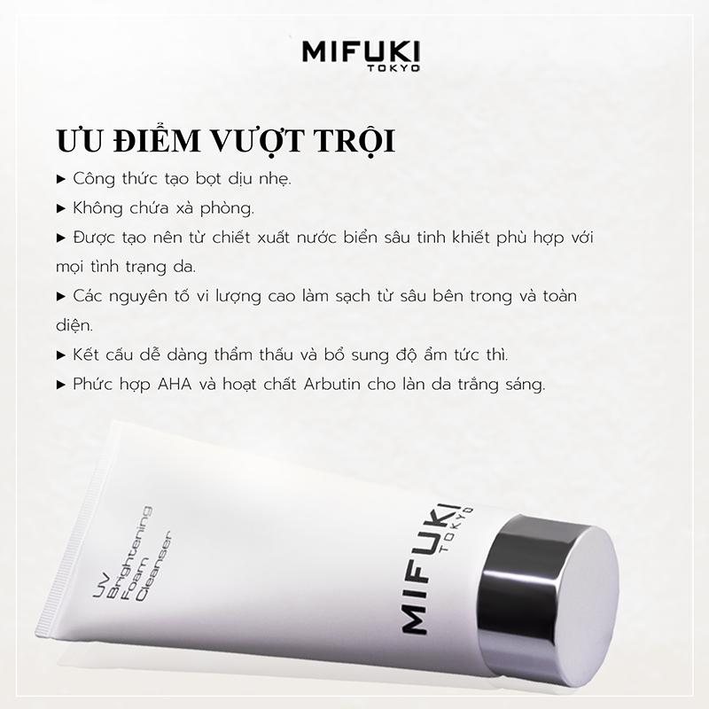 Sample Sữa Rửa Mặt MIFUKI - Uv Brighten Foam Cleanser 5ml