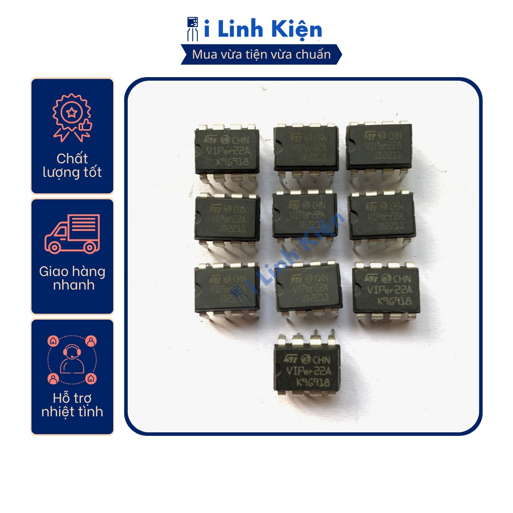 IC nguồn Viper22A chất lượng tốt combo 10 con.