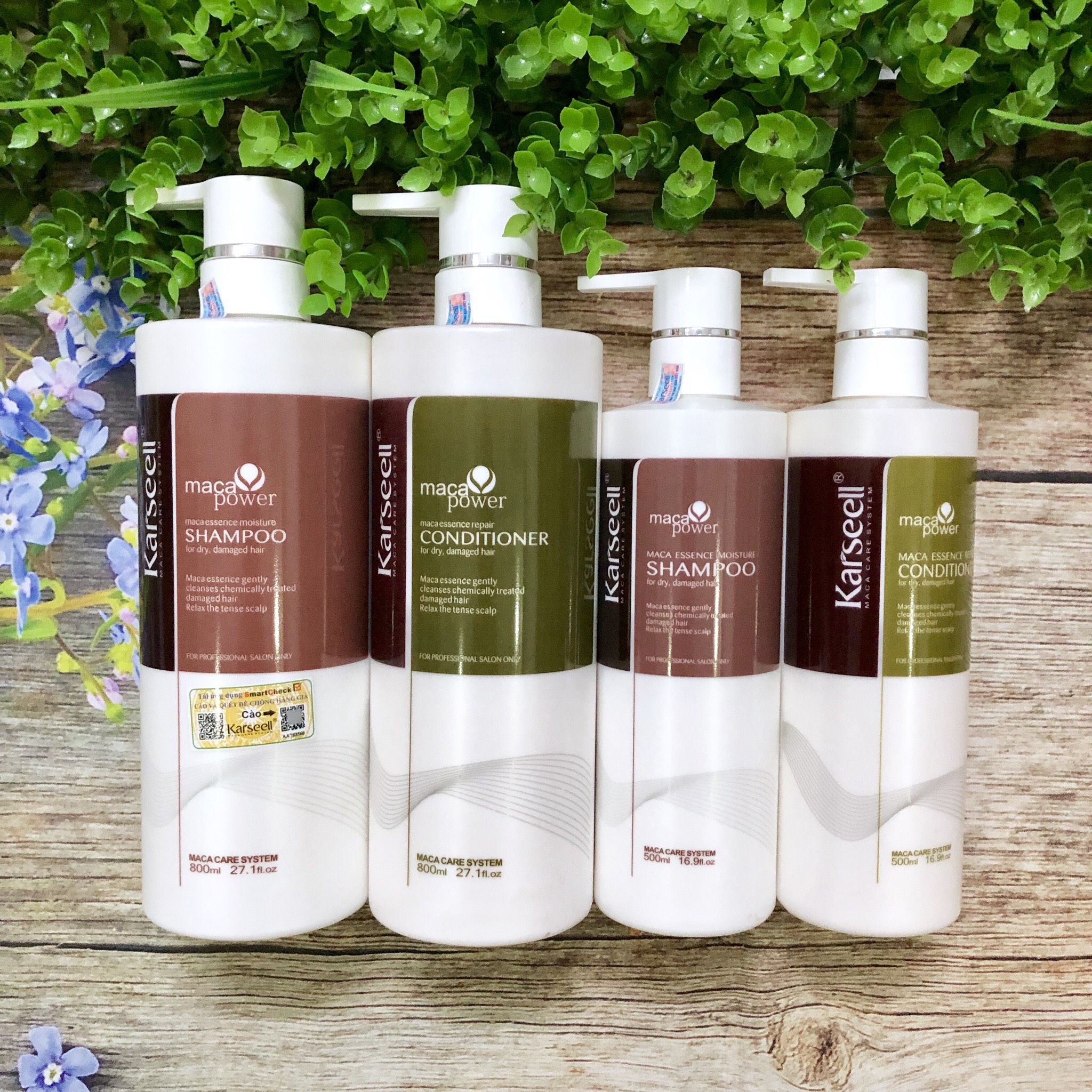 [+Tặng mũ trùm][HCM]Bộ gội xả Karseell Maca siêu mềm mượt 800ml