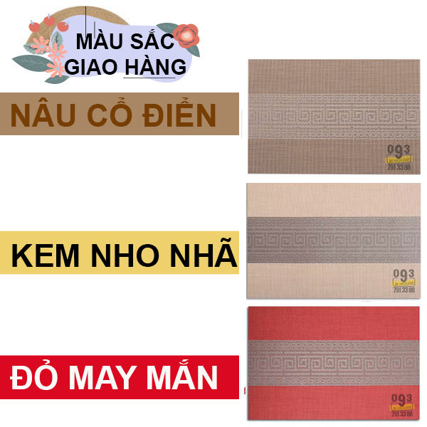Placemats PVC Waterproof Dining Pad Table Mat Heat Insulation Mat Food Mat Stripe
