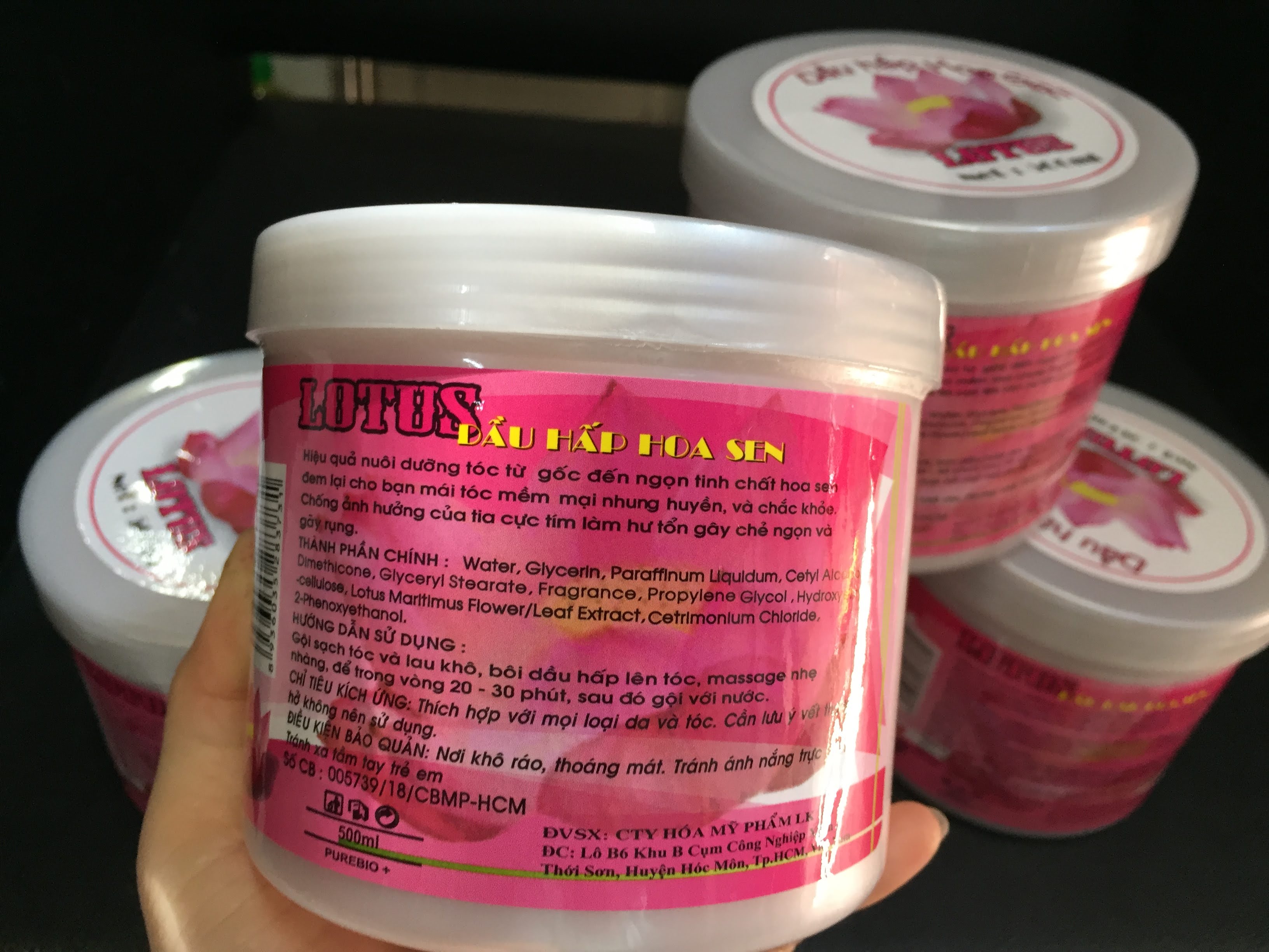 Combo 5 hộp Hấp dầu hoa Sen 500 ml thơm mượt tóc