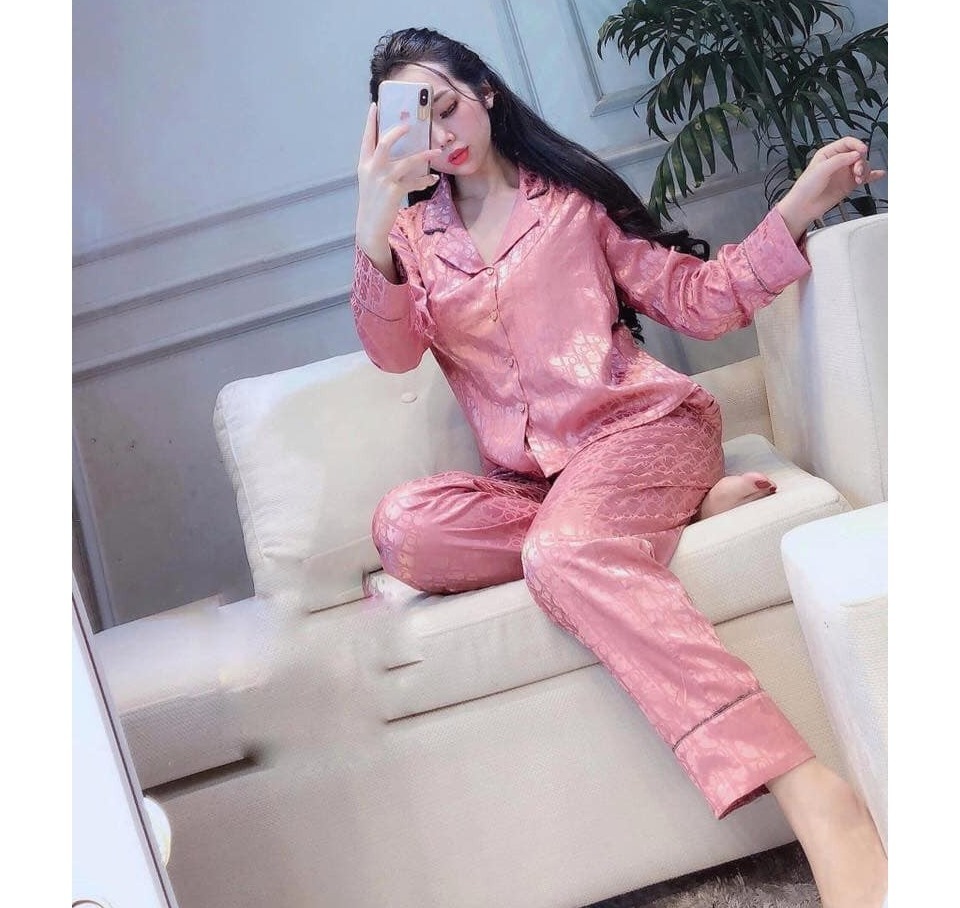 bộ đồ bầu lụa gấm mặc bầu kết hợp sau sinh