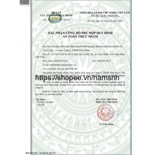 Siro ăn ngon Ích Nhi(Hộp 20 ống)
