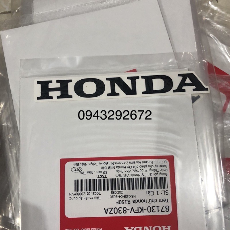 Tem chữ HONDA yếm Dream Zin Honda (87130KFV830ZA)