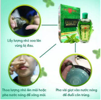 [HCM]Dầu Gió Xanh Con Ó Singapore EAGLE BRAND - Chai 24ml