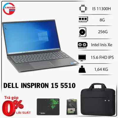 [Mới 100% 2021] Dell Inspiron 15 5510 Core i5-11300H, 8GB, 256GB, Iris Xe Graphics, 15.6' FHD IPS