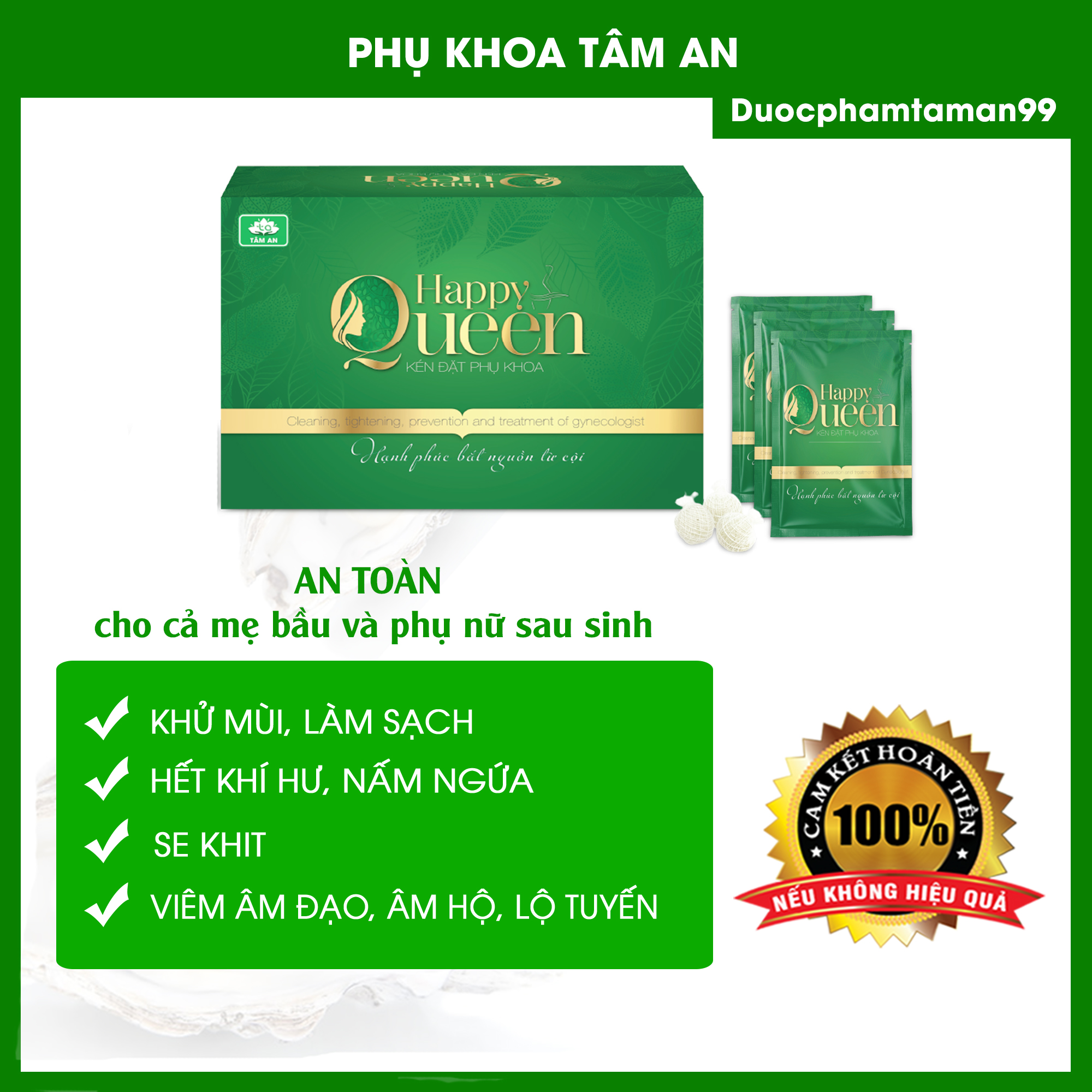 FREESHIP MAX - Kén Đặt Phụ Khoa HAPPY QUEEN.