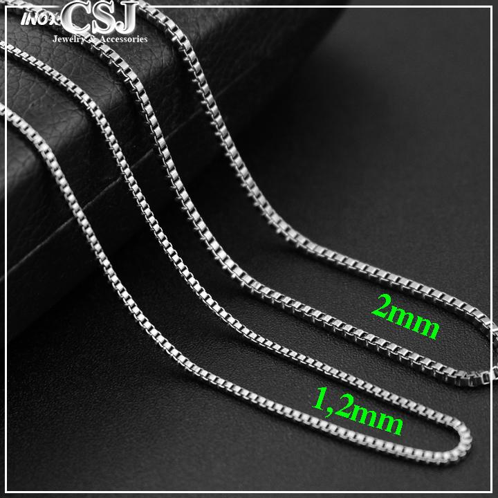 DÂY CHUYỀN NỮ INOX KIỂU Ô VUÔNG KHÔNG ĐEN siêu nhỏ, siêu đẹp